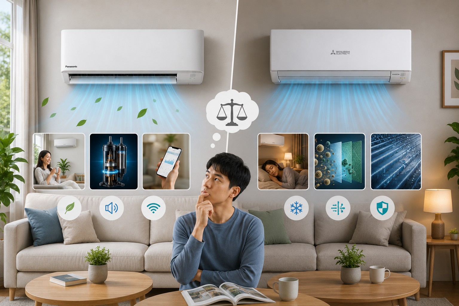 Tầm giá hơn 21 triệu chọn điều hòa Panasonic CS-XU18BKH-8 hay Mitsubishi SRK18YXS-W5?
