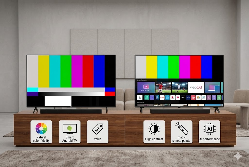 So sánh tivi Sony K-43S25VM2 và LG 43UA8055PSA, nên mua tivi nào tầm giá dưới 10 triệu?