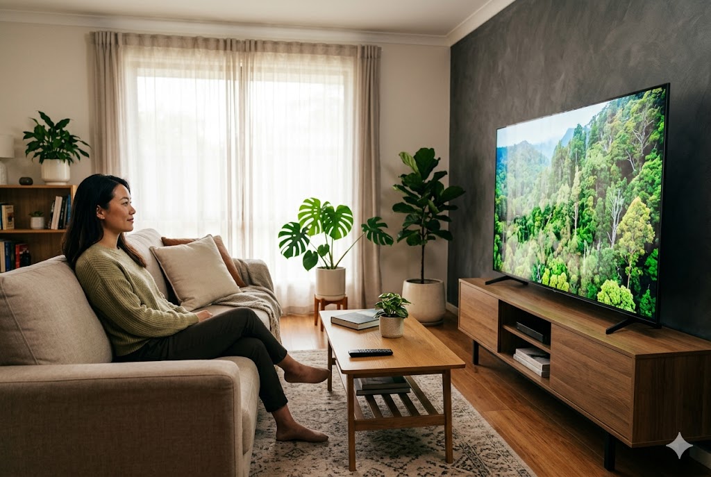 Khoảng cách xem tivi 75 inch bao nhiêu mét để an toàn cho mắt?