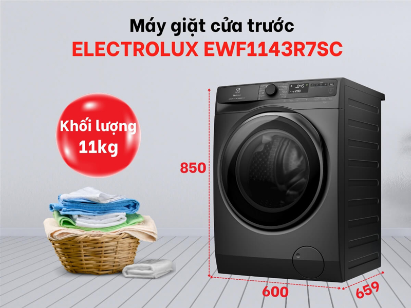Máy giặt Electrolux cửa ngang EWF1143R7SC có tốn điện, tốn nước không?