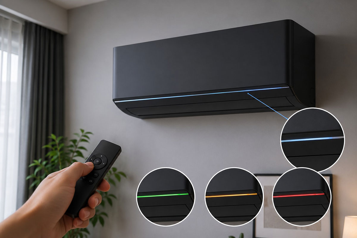 Cách đọc đèn hiển thị chất lượng không khí trên mặt lạnh điều hòa Panasonic CS-AU12BKH-8