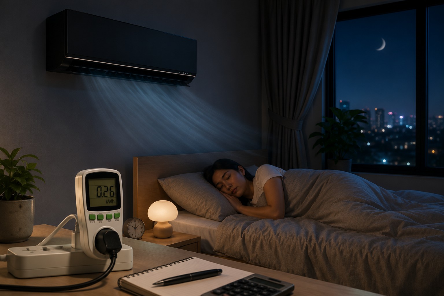 Trải nghiệm bật điều hòa Panasonic CS-AU9BKH-8 cả đêm: Tiền điện hết bao nhiêu?