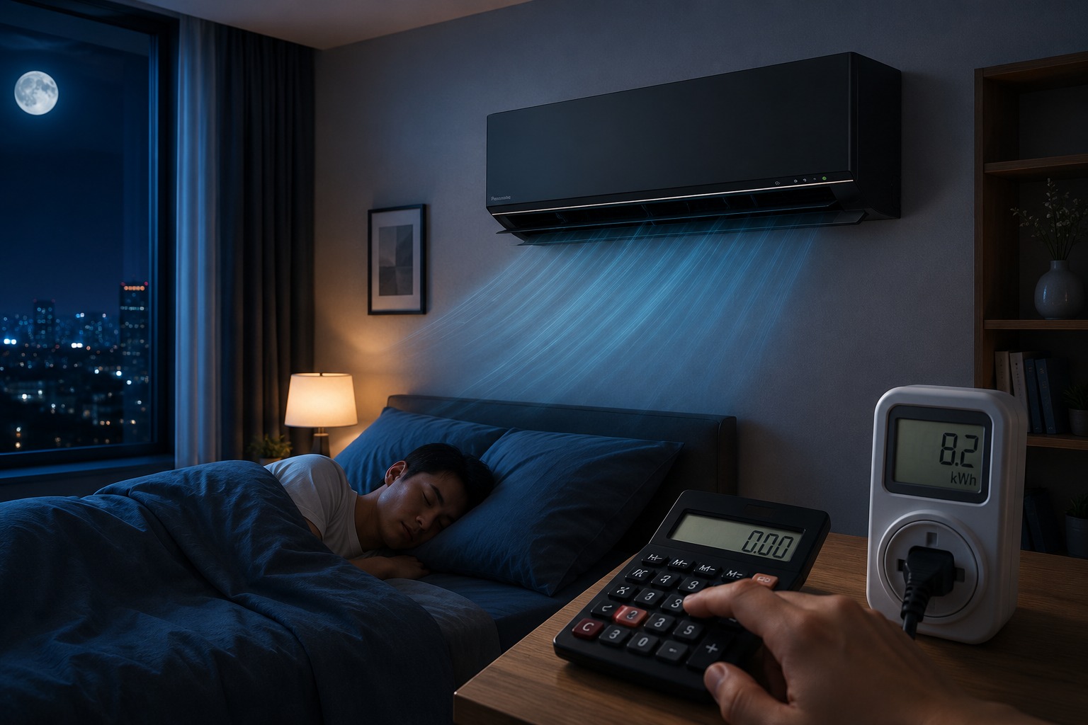 Trải nghiệm bật điều hòa Panasonic CS-AU9BKH-8 cả đêm: Tiền điện hết bao nhiêu?