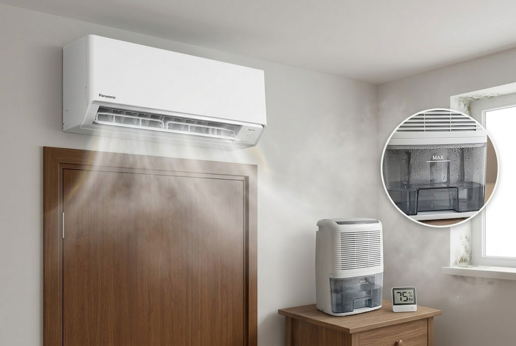 Chế độ hút ẩm Dry của điều hòa Panasonic CS-U18BKH-8 có thay thế được máy hút ẩm chuyên dụng?