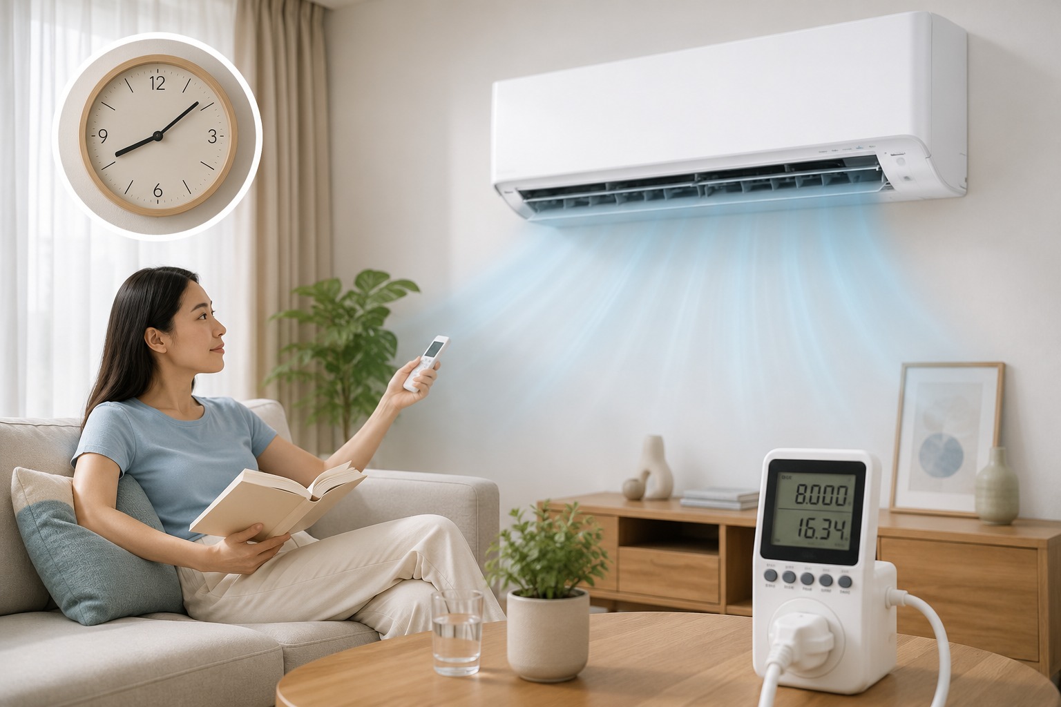 Chạy 8 tiếng/ngày, điều hòa Panasonic 24000btu CS-U24BKH-8 tiêu thụ mấy số điện?