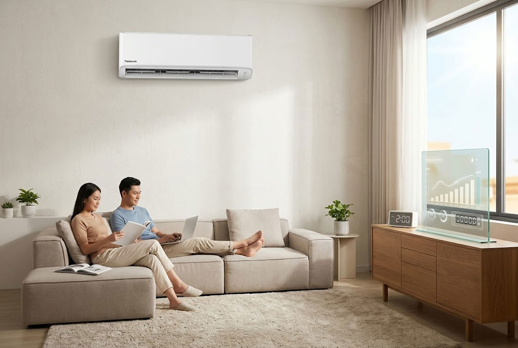 Chạy 8 tiếng/ngày, điều hòa Panasonic 24000btu CS-U24BKH-8 tiêu thụ mấy số điện?