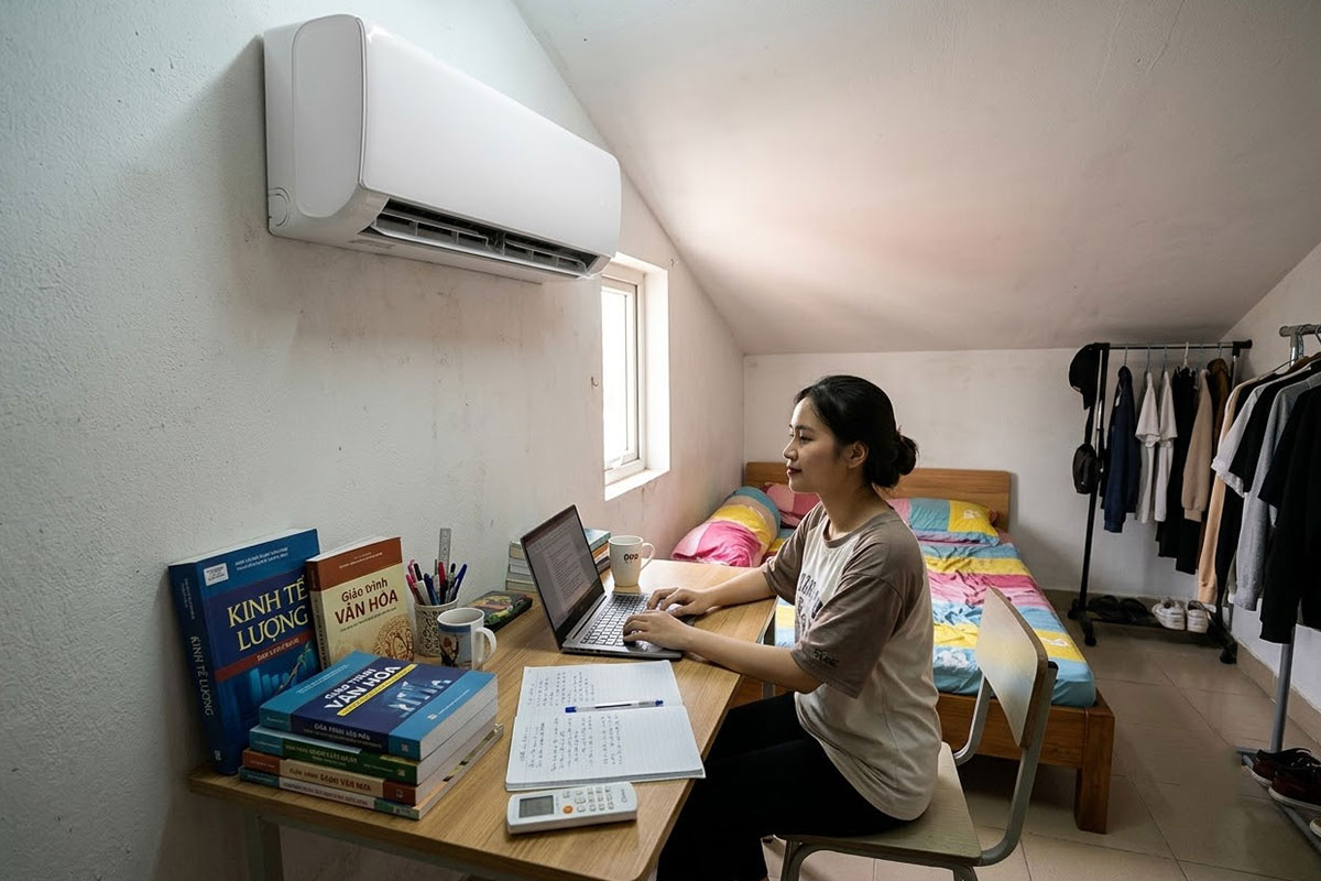 Sinh viên ở trọ, người đi thuê nhà: Vì sao điều hòa Casper JC-12IU36 là lựa chọn kinh tế nhất?