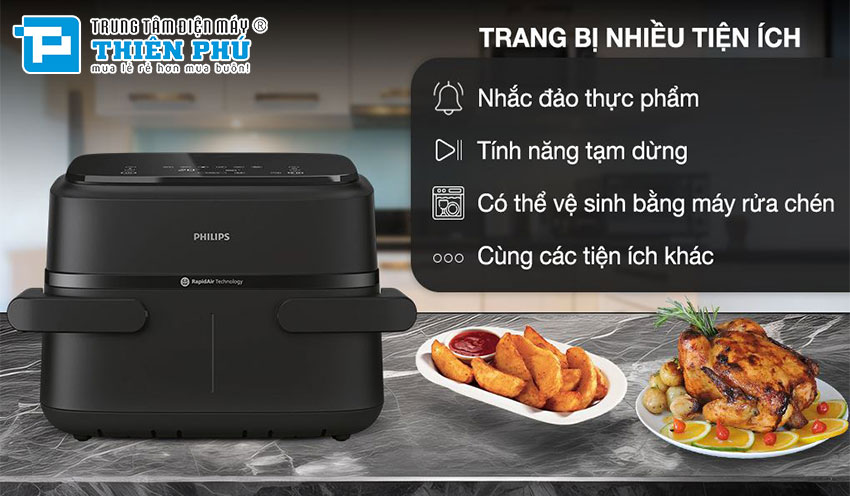 Nồi Chiên Không Dầu Philips NA150/00 7.1 Lít