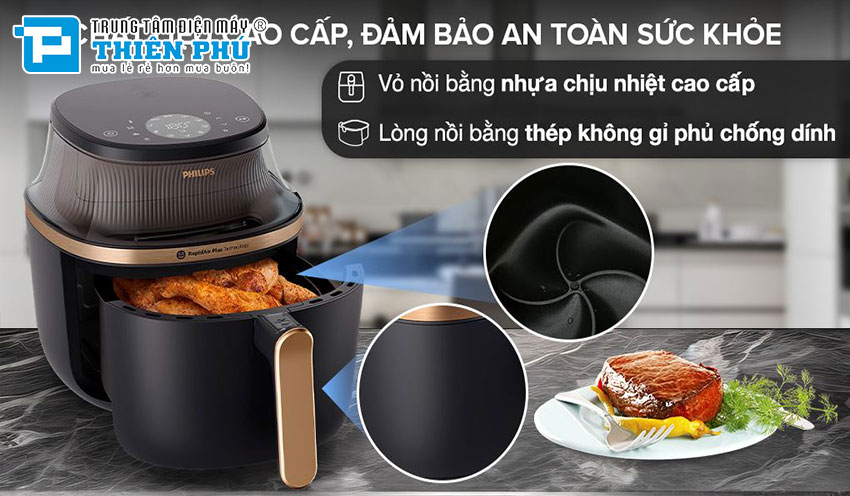 Nồi Chiên Không Dầu Philips NA332/00 6.2 Lít