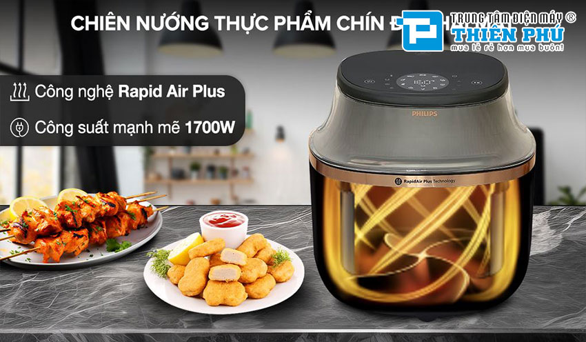 Nồi Chiên Không Dầu Philips NA332/00 6.2 Lít