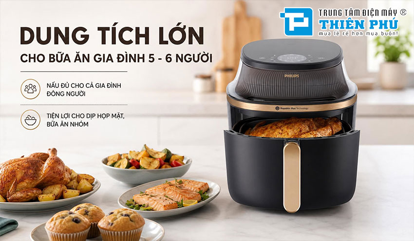 Nồi Chiên Không Dầu Philips NA342/00 7.2 Lít