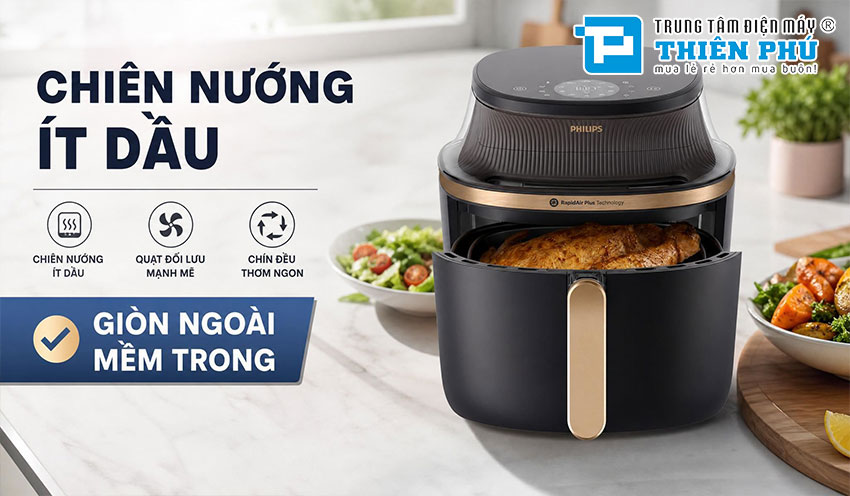 Nồi Chiên Không Dầu Philips NA342/00 7.2 Lít