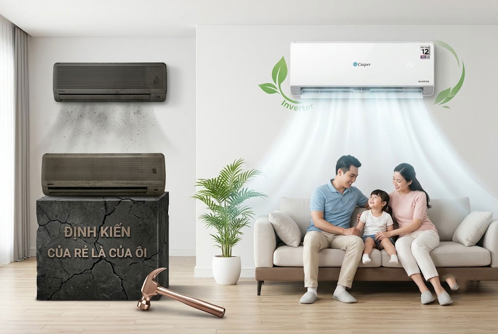 Đập tan định kiến của rẻ là của ôi đối với điều hòa Casper inverter QC-09IU36A