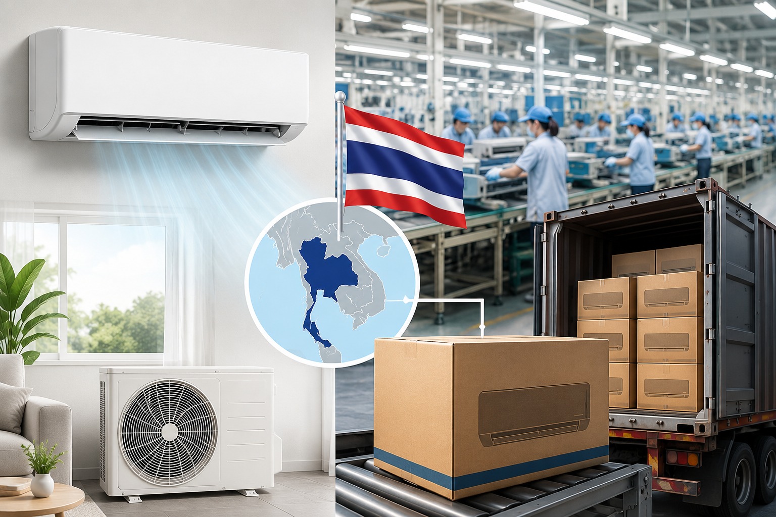 Điều hòa Casper QC-12IU36A xuất xứ ở đâu? Có phải nhập nguyên chiếc từ Thái Lan?