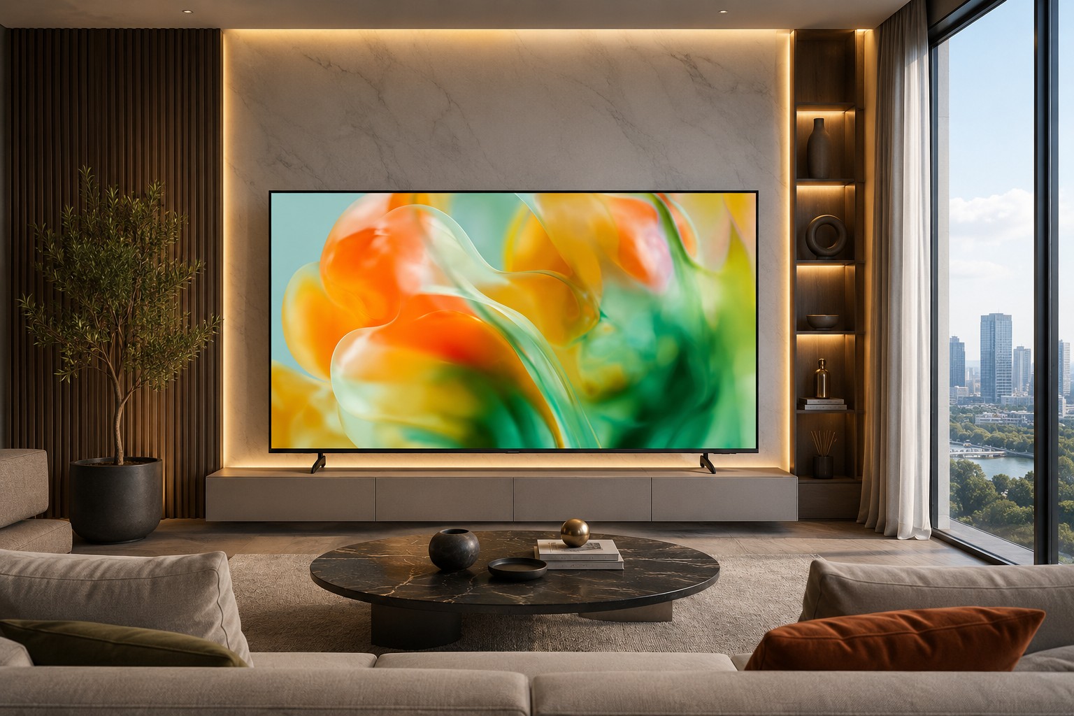 Nâng tầm không gian sống cùng siêu phẩm tivi Samsung Mini LED 75 inch UA75M80HAKXXV