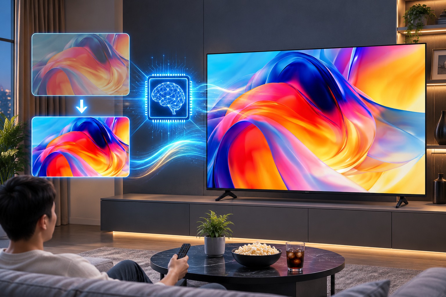 Vai trò của trí tuệ nhân tạo Vision Ai trong việc tối ưu hóa hình ảnh trên tivi Samsung UA85M77HAKXXV