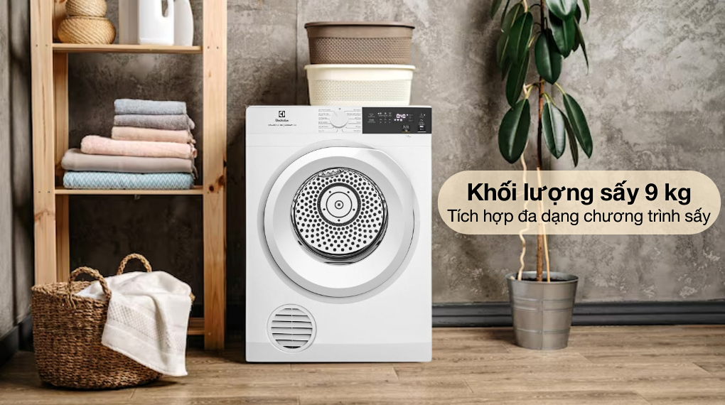 Lựa chọn chiếc máy sấy quần áo Electrolux EDV904H3WC sấy khô nhanh chóng, tiện ích đủ đầy