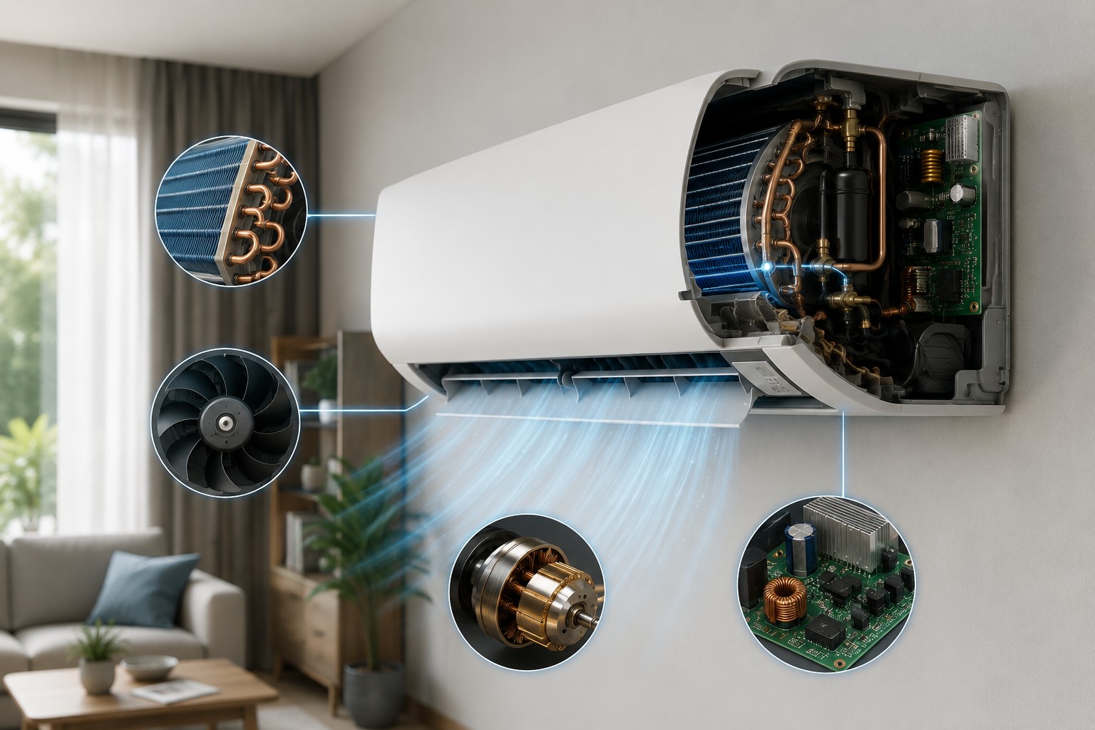 Mổ xẻ công nghệ trên điều hòa Daikin inverter FTKF35ZVMV - Đắt xắt ra miếng