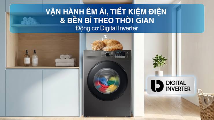 Máy giặt sấy Samsung 10kg WD10HG4U04BBSV có dễ sử dụng? Chính sách bảo hành ra sao?