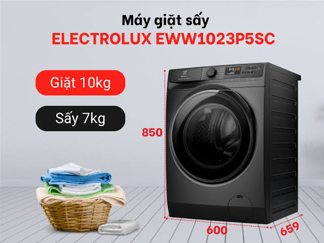 Thiết kế máy giặt sấy Electrolux 10kg giá rẻ EWW1023P5SC có dễ sử dụng? 