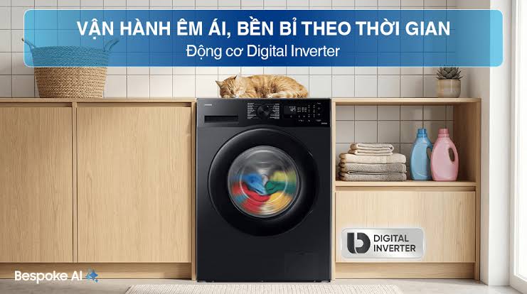 Máy giặt Samsung 12kg WW12CGC04DABSV giá rẻ nhưng hội tụ đầy đủ tính năng hiện đại 
