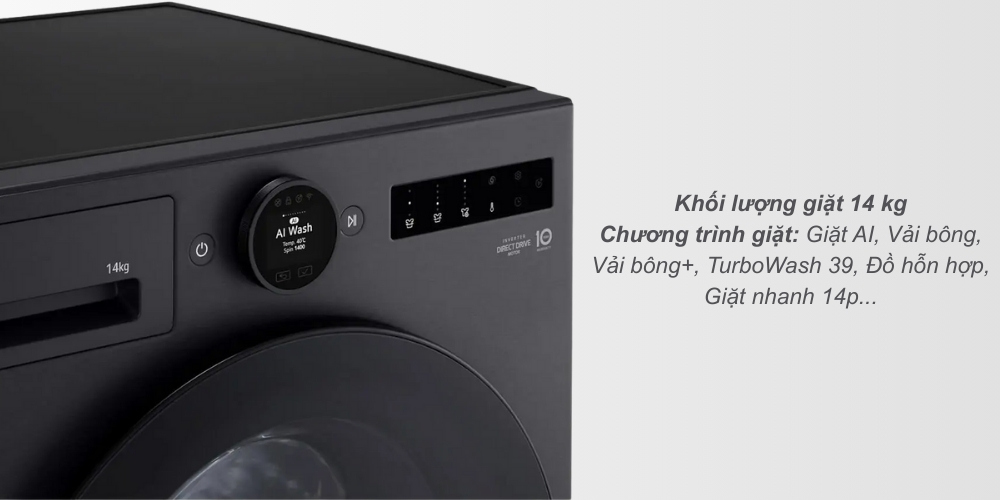 Máy giặt LG cửa trước FX1414S3KA có đáp ứng nhu cầu sử dụng gia đình nhiều người? 