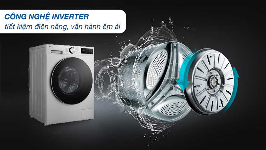 Máy giặt LG cửa ngang FX1411N5G chỉ 9 triệu đồng: : Giặt hơi nước, tiết kiệm điện