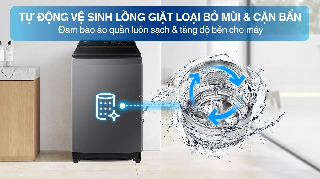 Khám phá công nghệ đặc biệt trên máy giặt Samsung lồng đứng WA40F17E7CSV