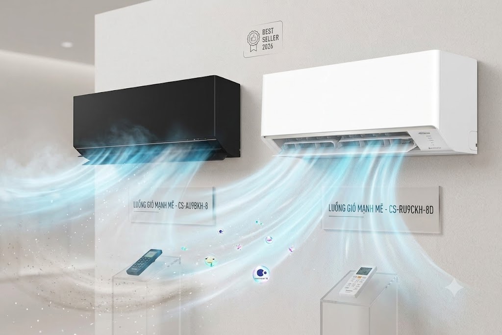 So sánh hai model điều hòa Panasonic CS-AU9BKH-8 và CS-RU9CKH-8D bán chạy 2026