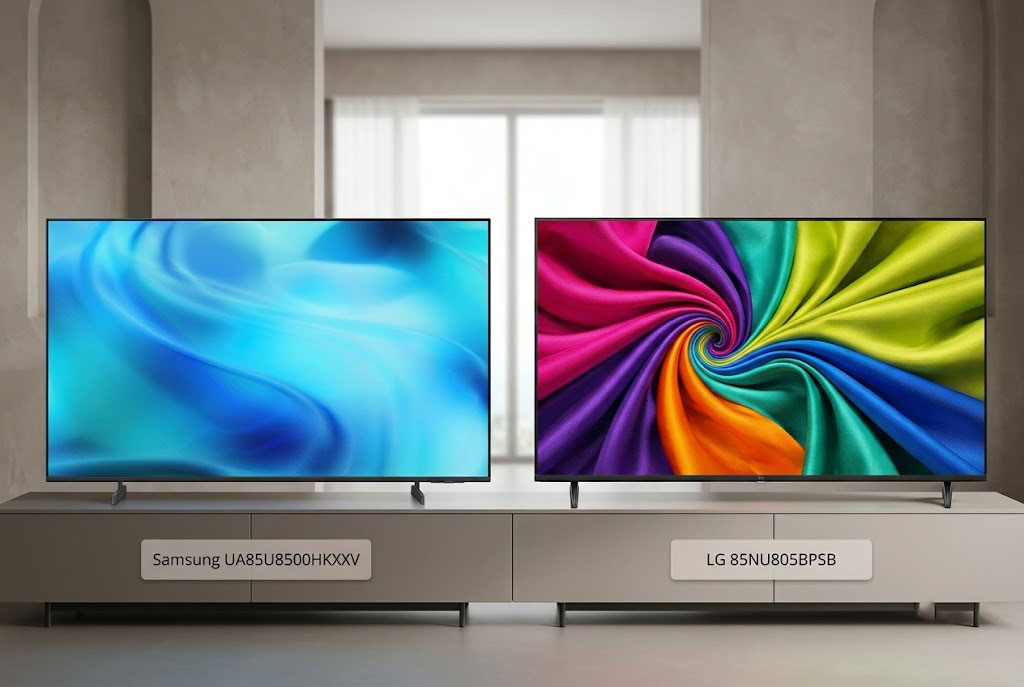 So sánh tivi Samsung UA85U8500HKXXV và LG 85NU805BPSB, tivi 85 inch nào đáng tiền hơn?