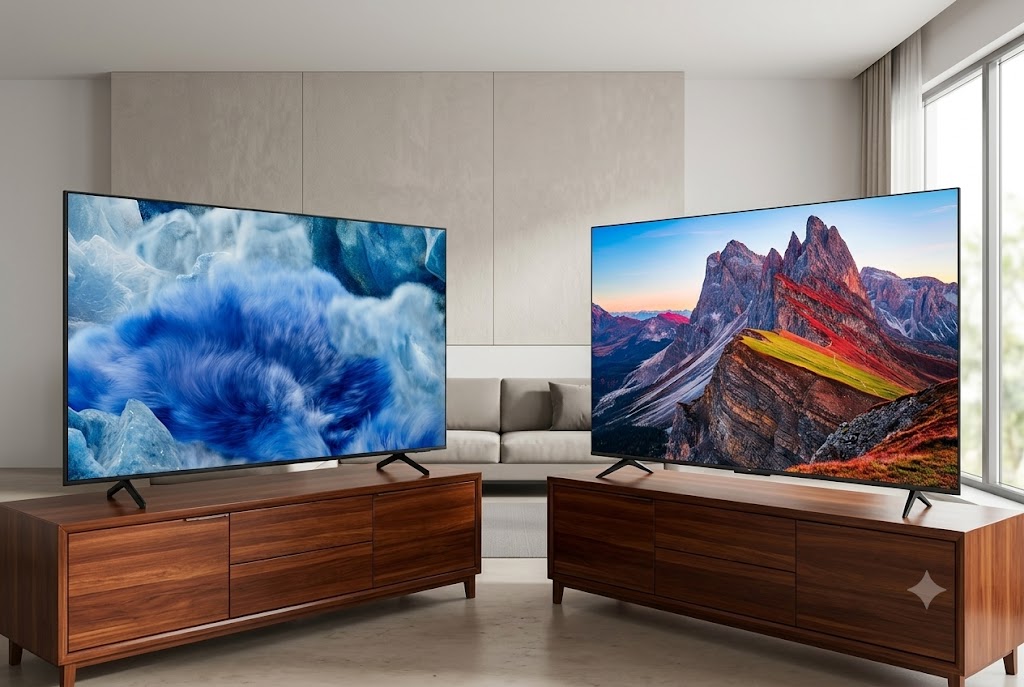 So sánh tivi Samsung QA55Q8FA và TCL Premium 55P7L, nên mua tivi QLED nào?