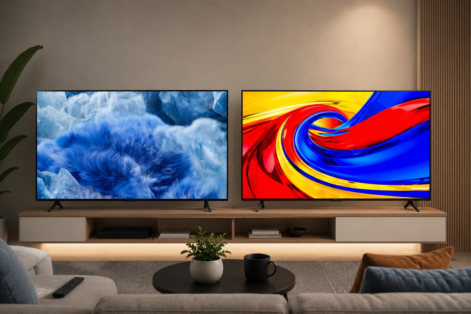 So sánh tivi Samsung QA55Q8FA và TCL Premium 55P7L, nên mua tivi QLED nào?