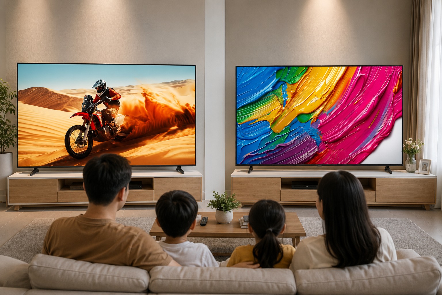 Nên mua tivi Sony K-55S25VM2 hay LG 55QNED80ASA cho phòng khách gia đình?