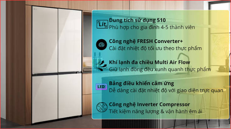 Giới thiệu tủ lạnh LG inverter F51EG lựa chọn chất lượng cho mọi nhà
