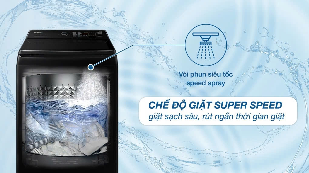 Máy giặt Samsung 14kg WA14CG5886BV/SV vừa bền đẹp, lại tiết kiệm điện!