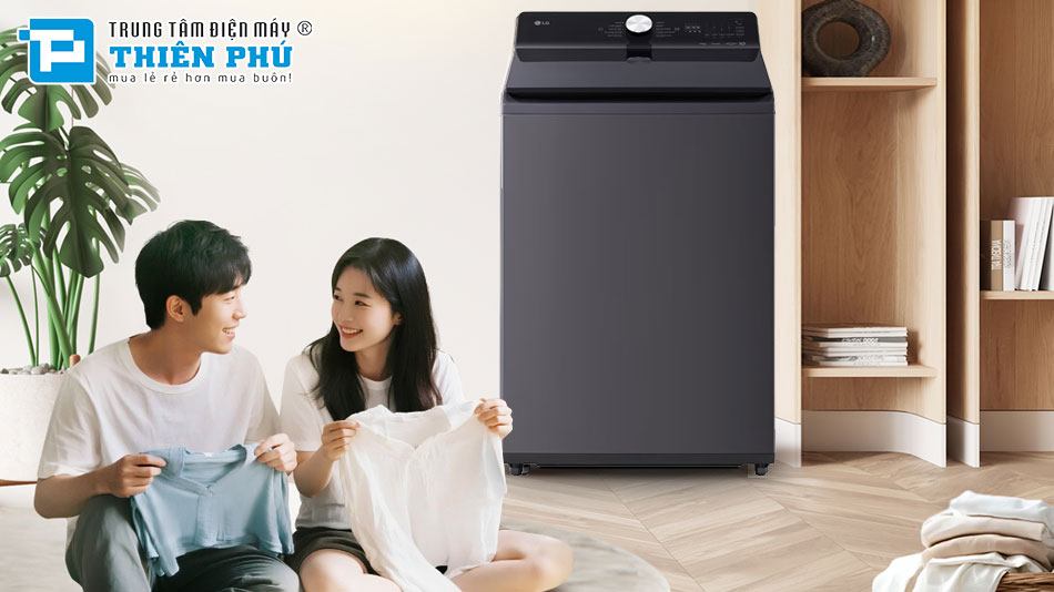 Sức hút của máy giặt LG 16kg TX2516DT3O: Giặt 16kg, AI DD và ThinQ thông minh
