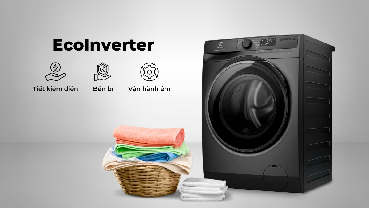 Động cơ Eco Inverter giúp máy giặt Electrolux giá rẻ EWF9023P5SC tiết kiệm như thế nào? 