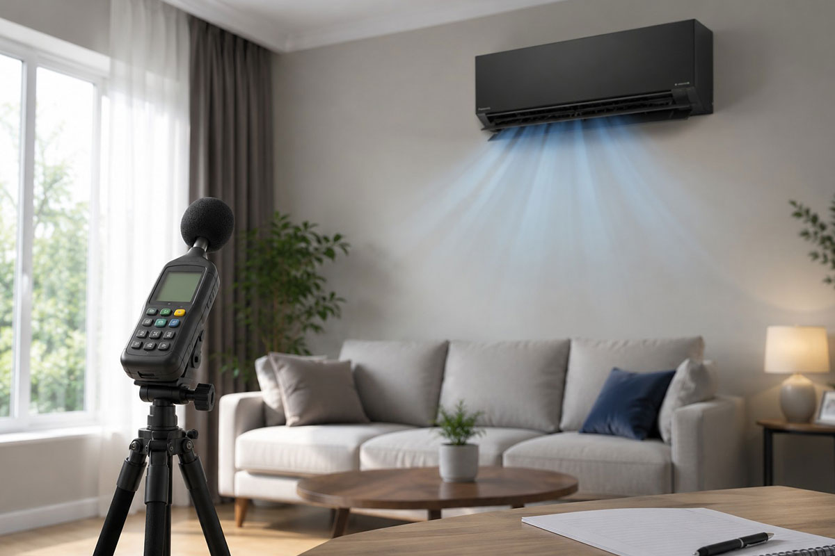 Test độ ồn thực tế khi vận hành của điều hòa Panasonic 9000btu inverter CS-AU9BKH-8