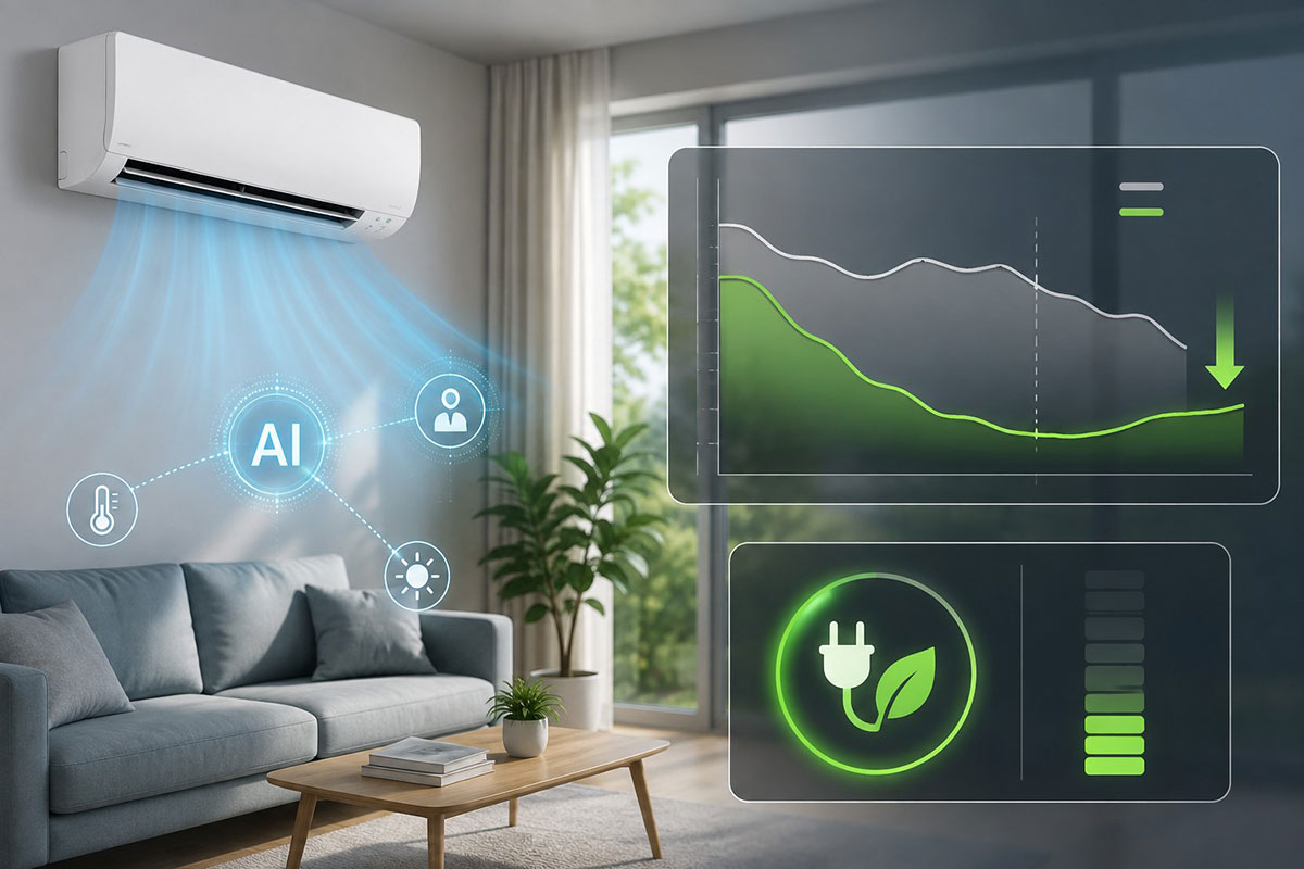 ECO tích hợp A.I trên điều hòa Panasonic CS-U9BKH-8 giúp tiết kiệm điện như thế nào?
