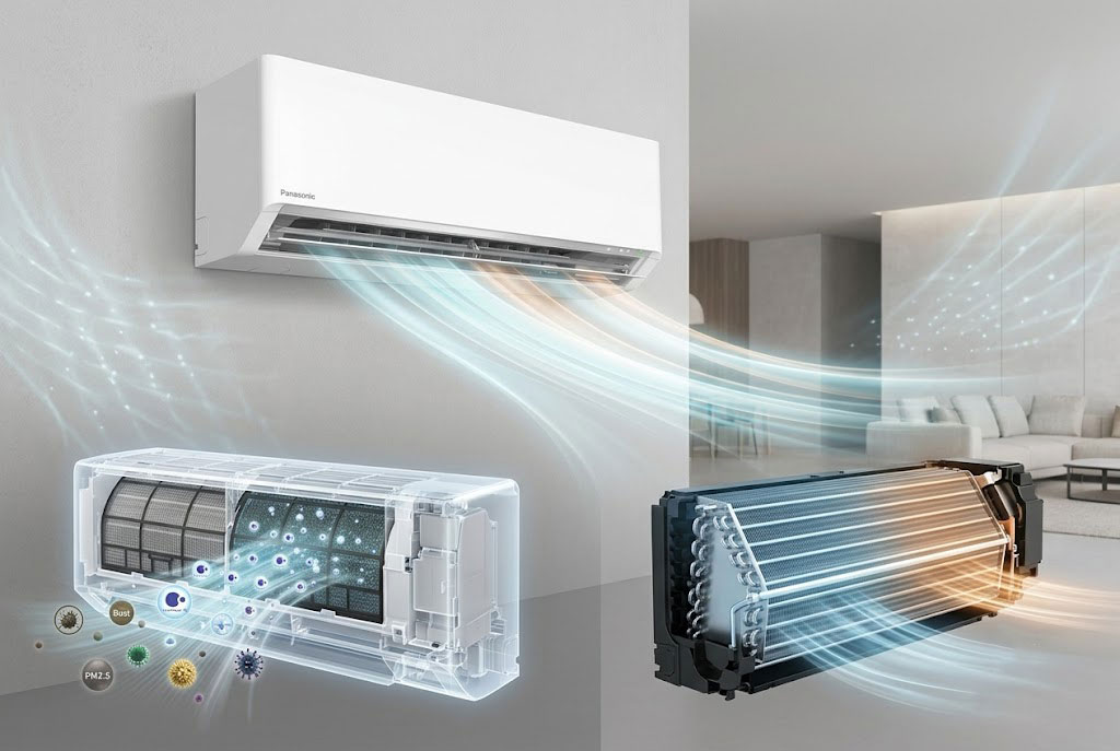 Điều hòa Panasonic 12000btu CS-XU12BKH-8 cao cấp có thể thay thế máy lọc không khí?