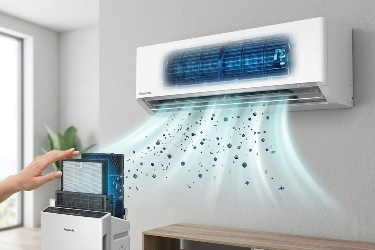 Điều hòa Panasonic 12000btu CS-XU12BKH-8 cao cấp có thể thay thế máy lọc không khí?