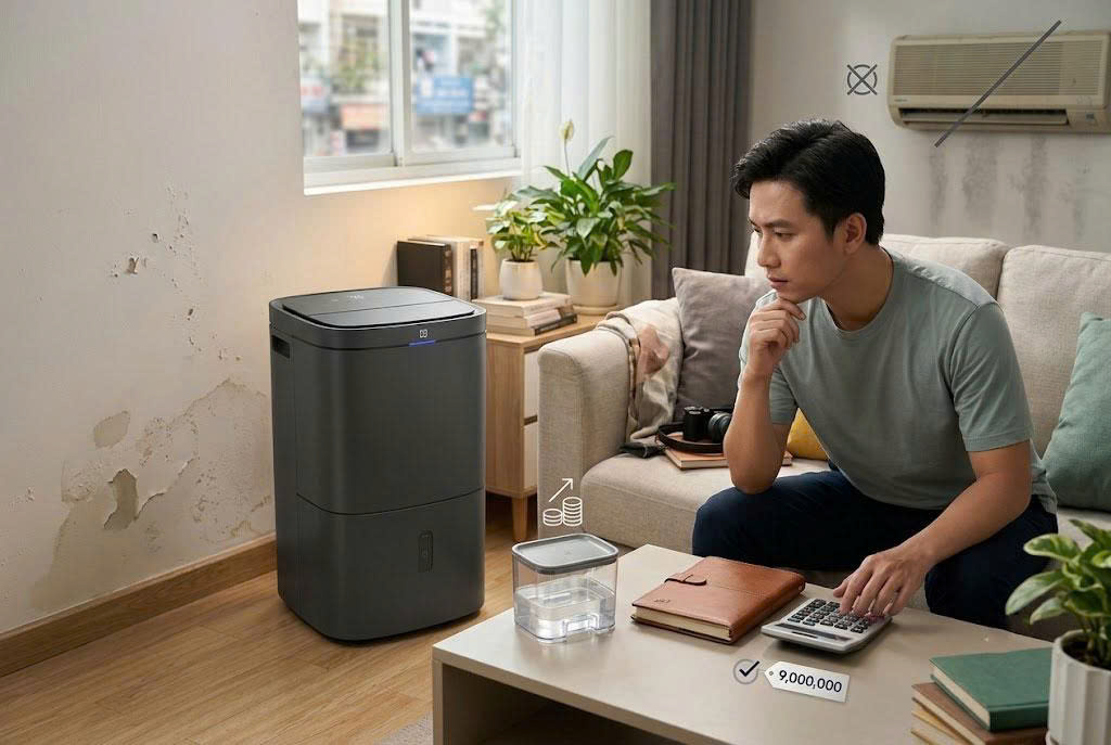 Chi tới 9 triệu cho máy hút ẩm Electrolux EDH16TRBD3: Tiền đầu tư thông minh hay lãng phí?