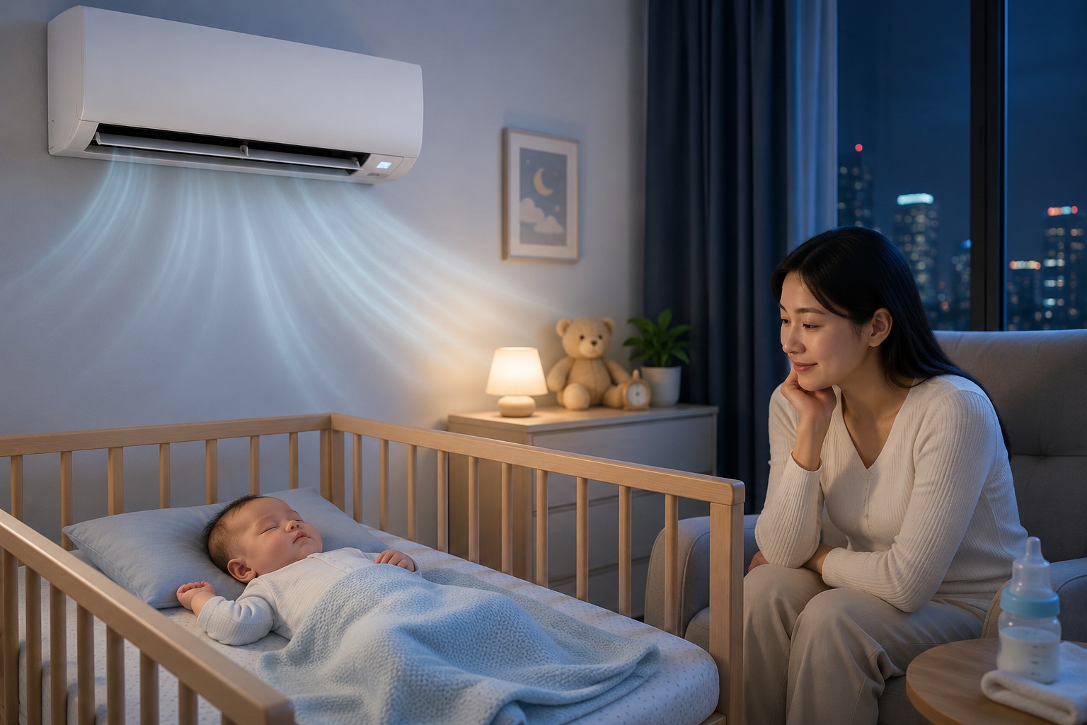 Mẹ bỉm sữa Review: Điều hòa Daikin FTKB25ZVMV có đủ êm cho trẻ sơ sinh khó ngủ?