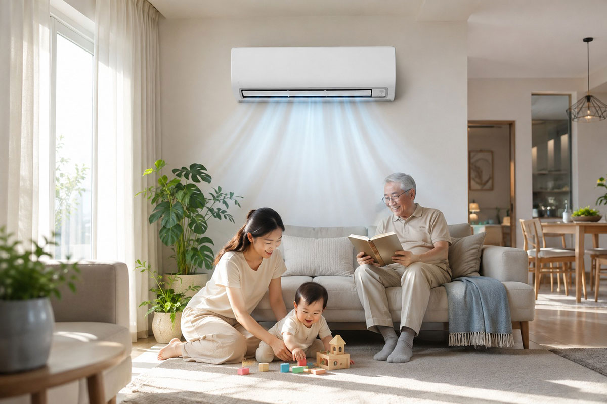 Nhà có trẻ nhỏ và người già, điều hòa Daikin inverter FTKF50ZVMV lựa chọn số 1