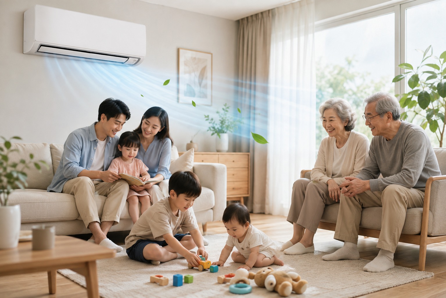 Nhà có trẻ nhỏ và người già, điều hòa Daikin inverter FTKF50ZVMV lựa chọn số 1