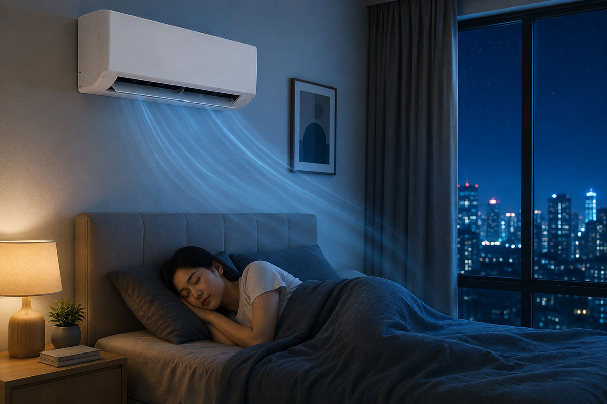 Trải nghiệm chế độ ngủ đêm Sleep Mode thông minh trên điều hòa Casper GC-12IB36