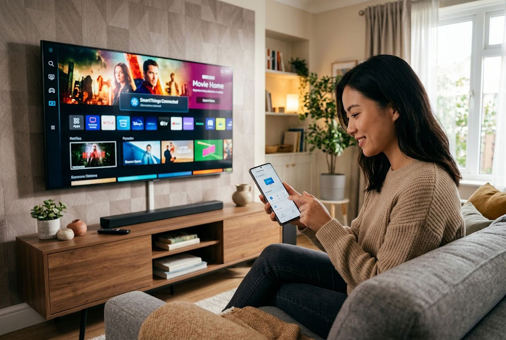 Hướng dẫn kết nối điện thoại và điều khiển tivi Samsung qua app SmartThings