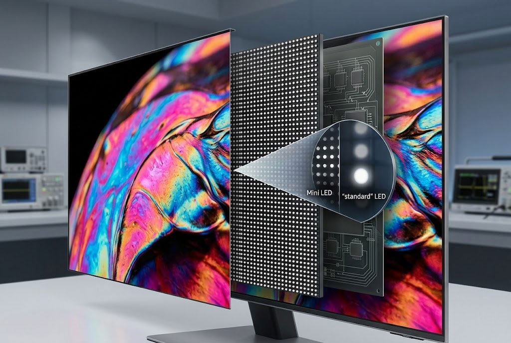 Chi tiết công nghệ đèn nền Mini LED trên tivi Samsung 43 inch UA43M77HAKXXV có gì hot?