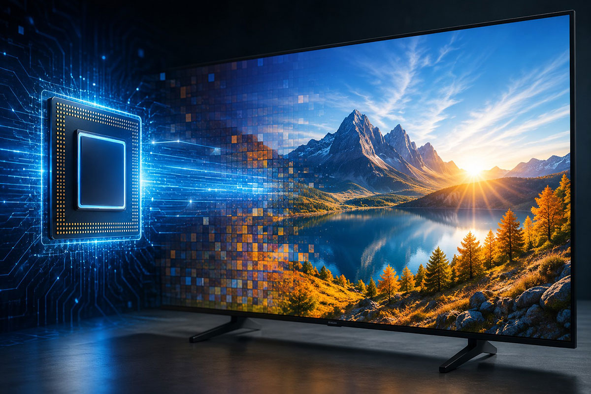 Bộ xử lý Vision AI Processor 4K trên tivi Samsung 50 inch UA50M70H nâng cấp hình ảnh ra sao?