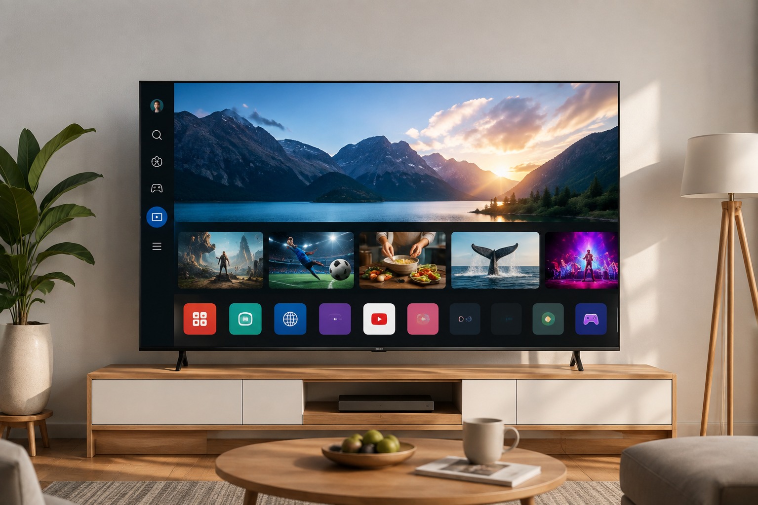 Khám phá giao diện One UI Tizen mới trên smart tivi Samsung 50 inch UA50U8000HKXXV